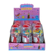 TOYS GUMBALL MAC. WITH MONEY BOX * 12 x 5GR